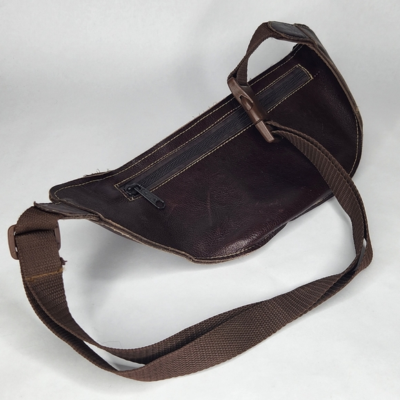 Vintage Handcrafted Leather Dominican Republic Fanny Pack Bum Bag - Picture 5 of 6